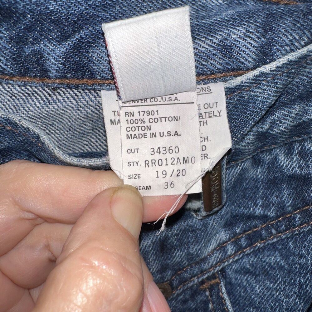 ROCKIES Authentic Jeanswear Vintage High-Waist Denim Jeans Women’s Sz 19/20 (App - Picture 6 of 10